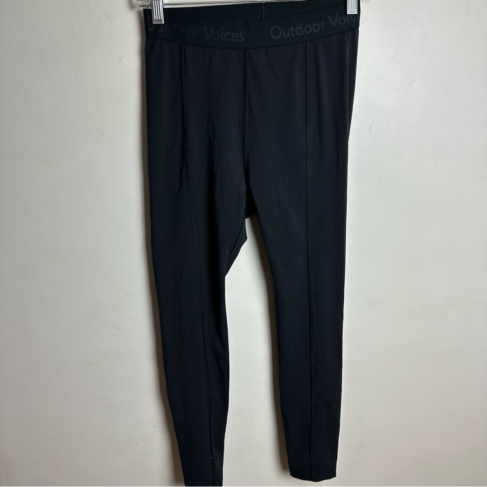 Outdoor Voices Women's Size Small Cropped Mid Rise Stretch Leggings Back Pocket